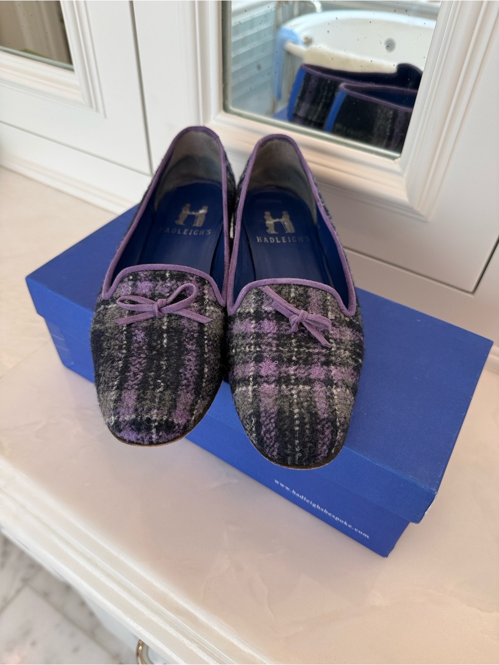 Hadleigh’s Purple Plaid Women's Loafers